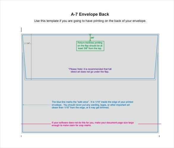 A7 Envelope Size Related Post In Word Template