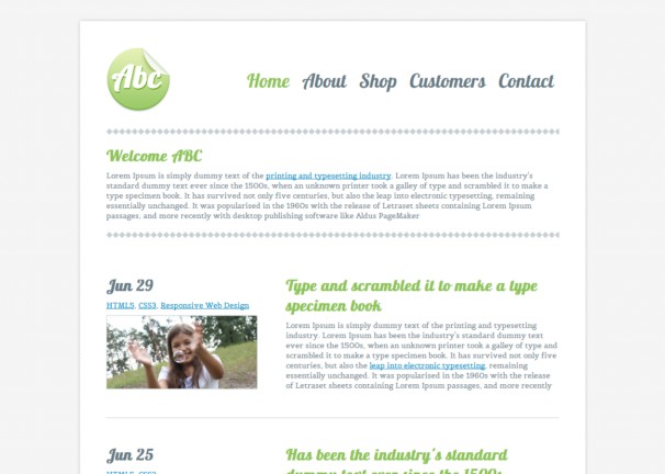 ABC Responsive Html5 Template Html5xCss3 Free Abc Templates