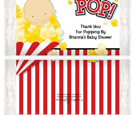 About To Pop Baby Shower Popcorn Wrappers Labels