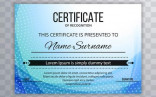 Abstract Blue Certificate Template Background Download Free Vector