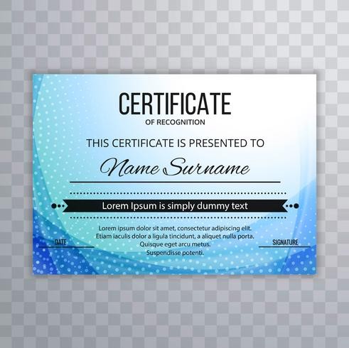 Abstract Blue Certificate Template Background Download Free