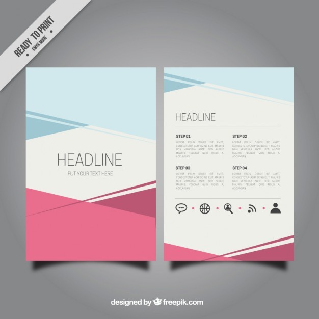 Abstract Brochure Template Vector Free Download Multi Page