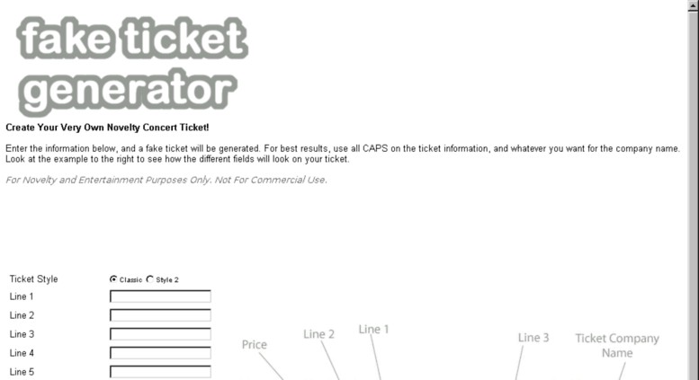 Access Com Fake Concert Ticket