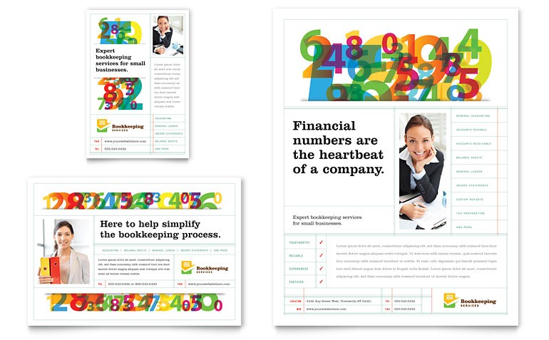 Accounting Bookkeeping Flyer Templates Word Publisher Free Services Template