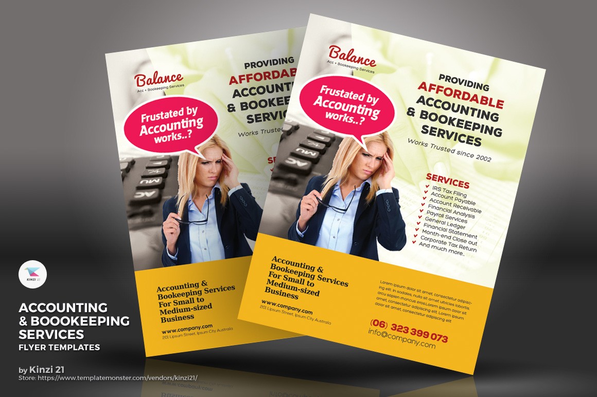 Accounting Bookkeeping Services Flyers Corporate Identity Template Flyer Templates