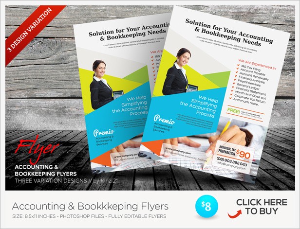 Accounting Bookkeeping Services Trifold Brochure By Kinzi21 Sample Brochures