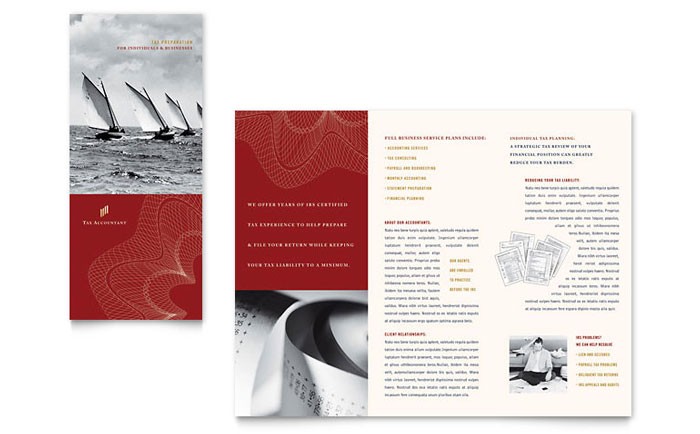 Accounting Firm Brochure Template Design Sample Brochures