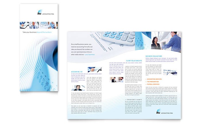 Accounting Firm Tri Fold Brochure Template Word Publisher