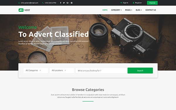 Advert Classified Ads Template WrapBootstrap Bootstrap