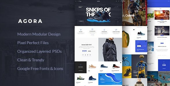 Agora ECommerce PSD Template Free Download After Effects Ecommerce
