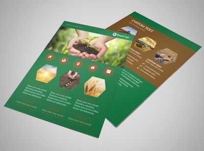 Agriculture Consultants Flyer Template MyCreativeShop Brochure Design