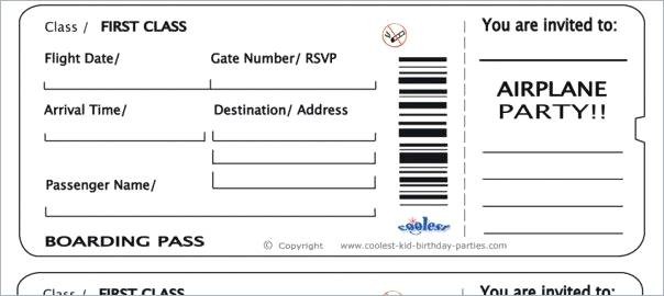 Airline Ticket Template Free Download Concert Tickets