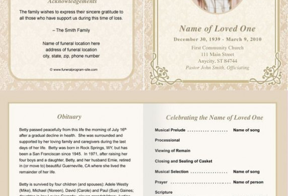 Alexandria Printable Funeral Program Template Dad Pinterest Online Maker