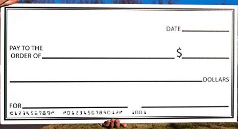 Amazon Com Giant Fake Check 16 X 32 Made Of Durable Corrugated Oversized Cheque