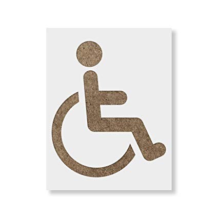Amazon Com Handicap Symbol Stencil Template Reusable