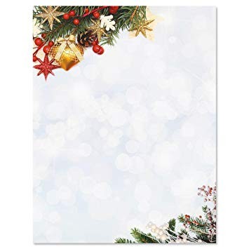 Amazon Com Holiday Sparkle Christmas Letter Papers Set Of 25 Paper