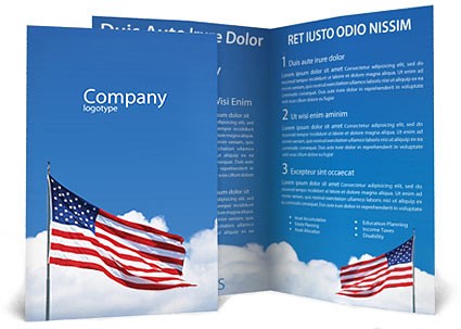 American Flag Brochure Template Design ID 0000000016 America
