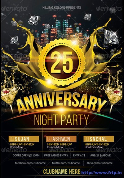 Anniversary Flyer Template Free Archives Ktunesound Psd