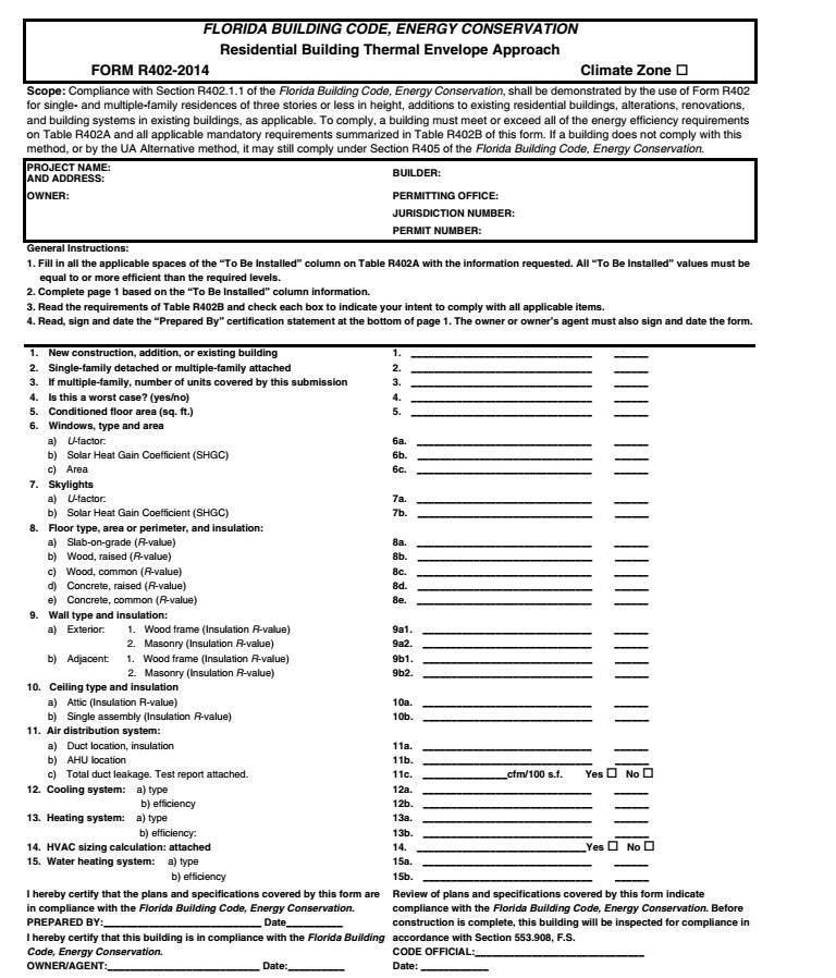 APPENDIX C FORMS 2014 Florida Energy Code ICC PremiumACCESS Water Efficiency Certification Form