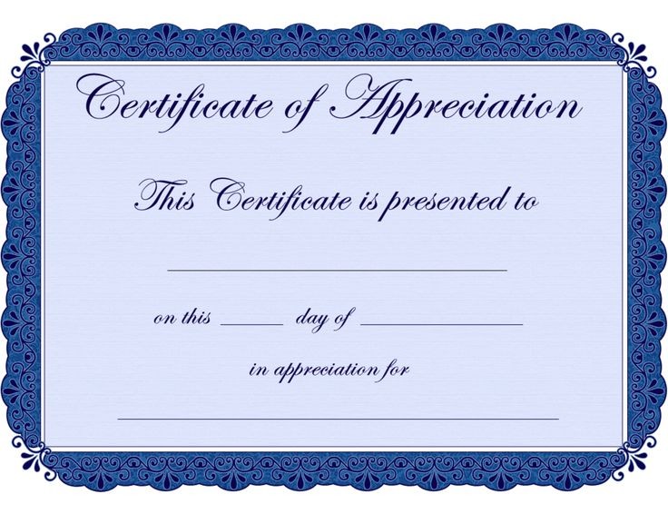 Appreciation Award Certificate Template Free Custom Of