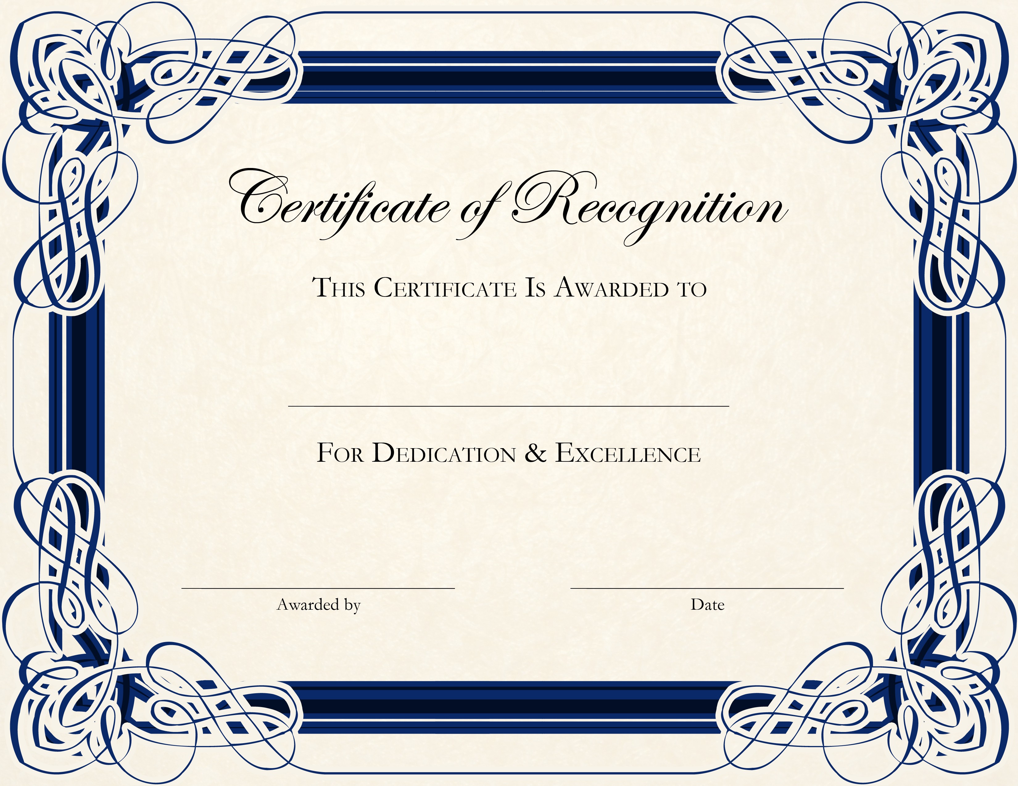 Appreciation Award Certificate Template Free