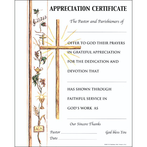 Appreciation Certificate Oil Painting Worded Or Blank St Christian Of