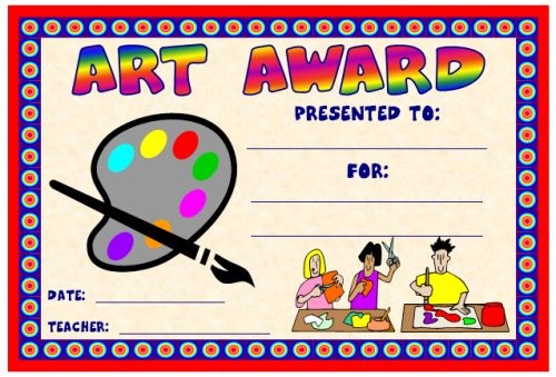 Art And Music Award Certificates Certificate Template