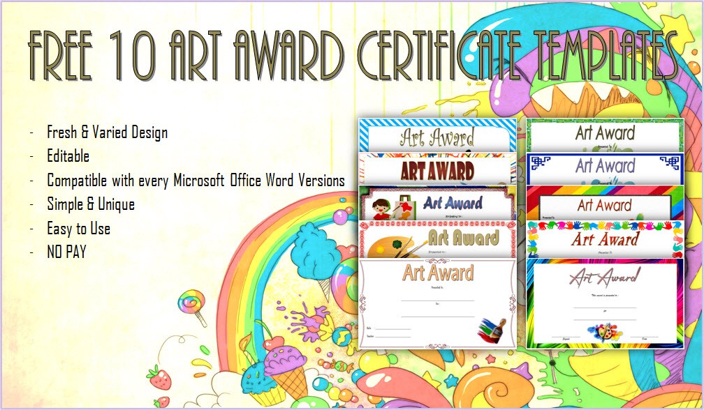 Art Award Certificate Templates Word Biya Template