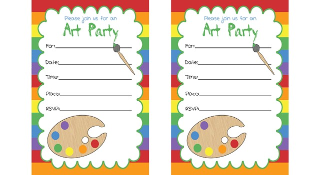 Art Party Invitations Printables Birthday Parties PBS Parents Free Templates
