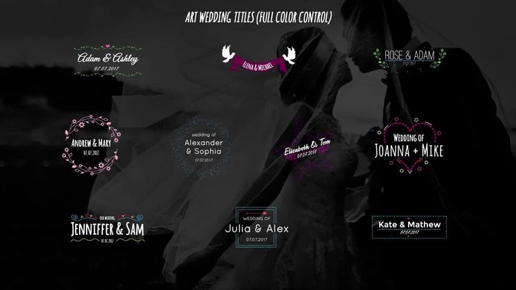 Art Wedding Titles After Effects Templates Motion
