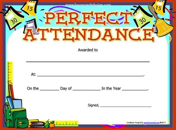 Attendance Certificate Templates 12 Free Word PDF Formats Perfect