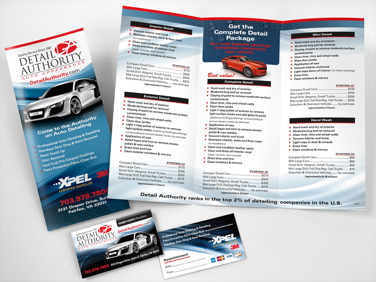 Auto Detailing Brochure And Cards On Behance