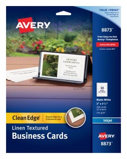 Avery Clean Edge Printable Business Cards Matte Linen 200 8873