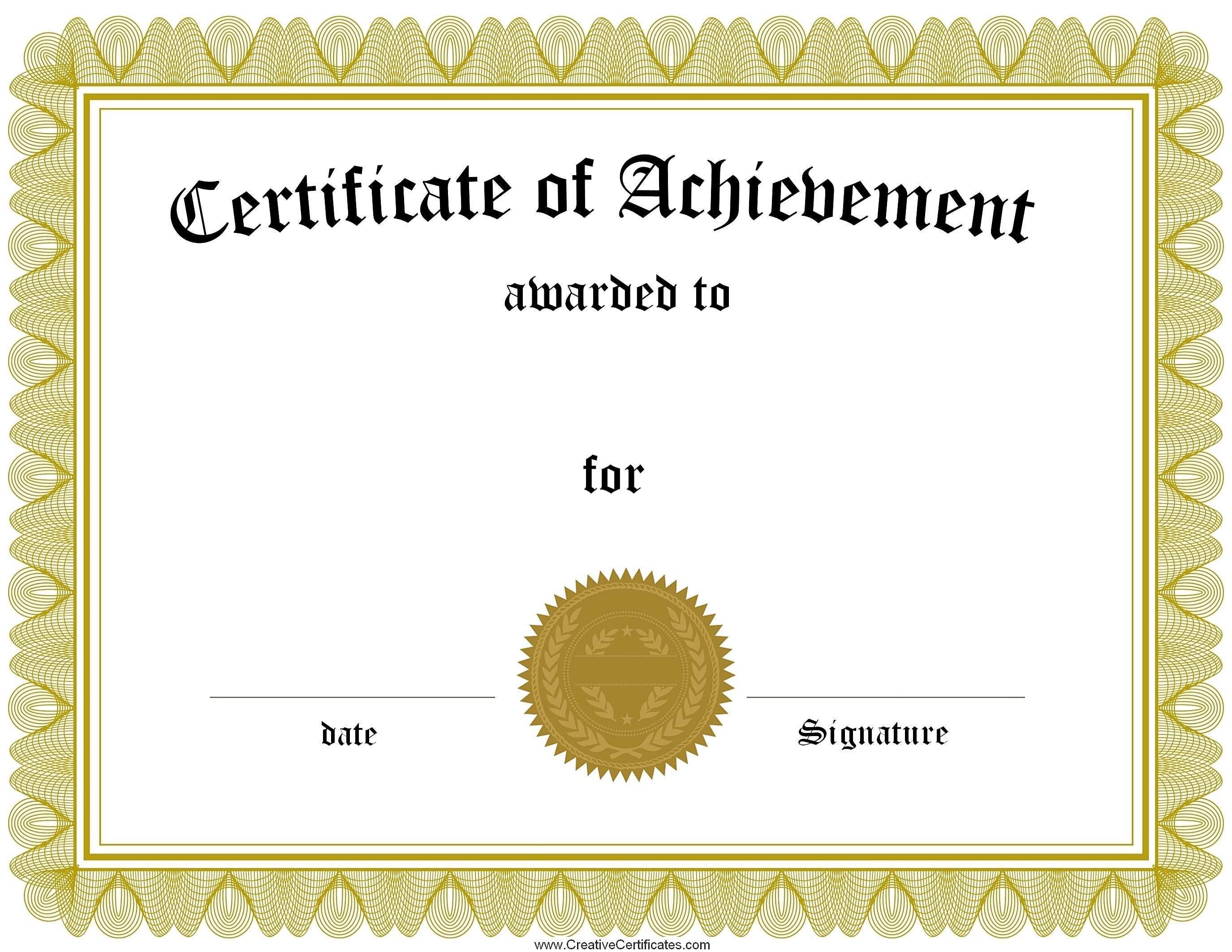 Award Certificate Template Awesome Word