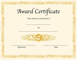 Award Certificate Template Templates Pinterest Printable