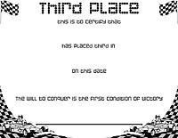 Award Certificate Templates First Place Template
