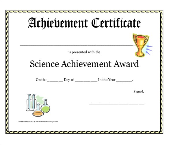 Award Templates 15 Free Word PDF PSD Documents Download Science