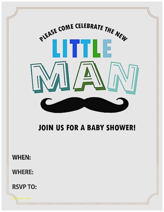 Baby Shower Invitation Lovely Free Mustache
