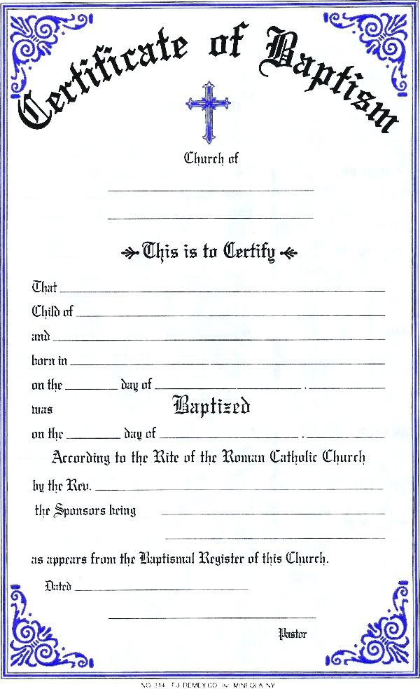 Bap Roman Catholic Baptism Certificate Template C Free Confirmation