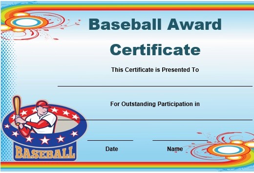 Baseball Certificates Ideas Free Award Certificate Template