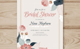 Beautiful Bridal Shower Template Vector Free Download