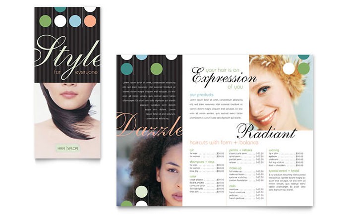 Beauty Hair Salon Brochure Template Design Templates Free