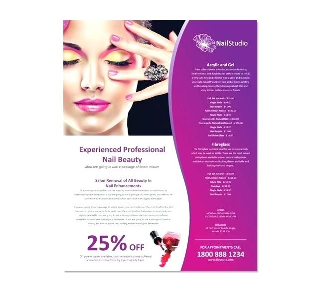 Beauty Salon Template Zenei Co Nail Flyer