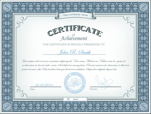 Best Certificates Design Vector Set 07 Free Download Certificate