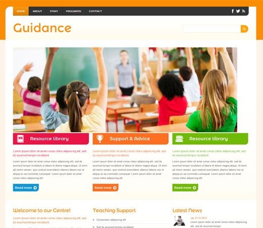 Best Education Website Templates 2015 Guidance A Mobile Html Free Download