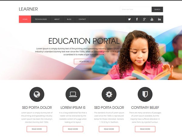 Best Education Website Templates 2015 Training Html Free Download