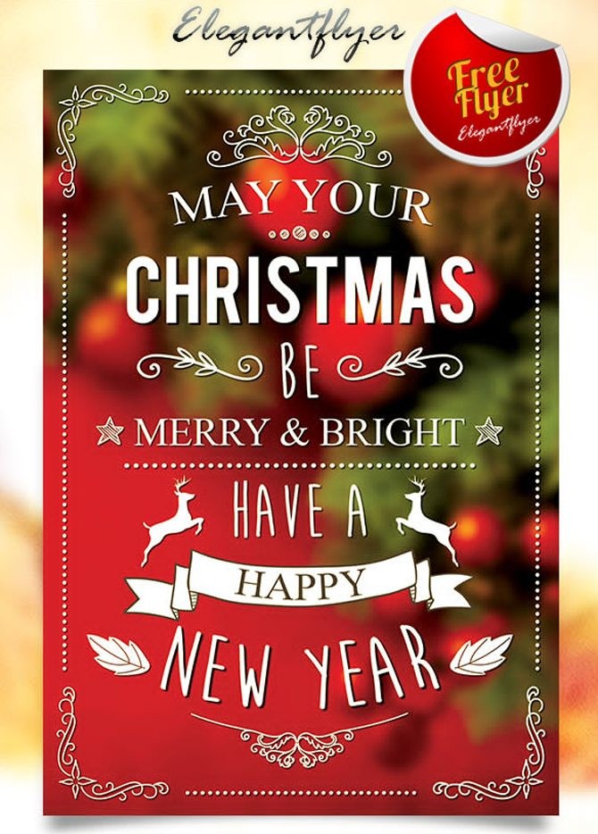 Best Free Christmas And New Year PSD Flyers To Promote Your Event Photoshop Templates