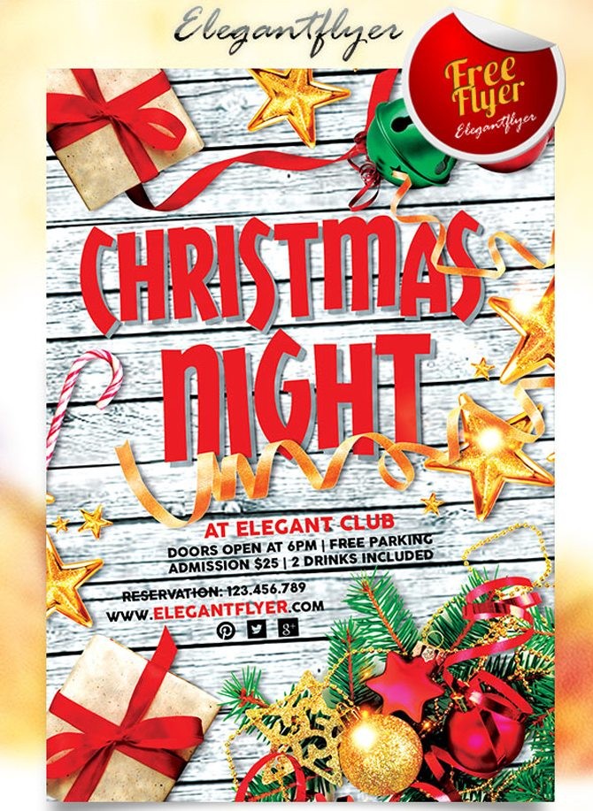 Best Free Christmas And New Year PSD Flyers To Promote Your Event Templates Psd