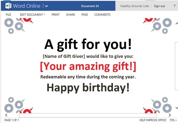 Best Gift Certificate S For Word Online Office