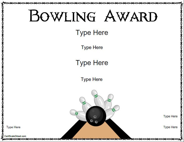 Best Ideas For Bowling Certificate Template Of Sample Bizoptimizer Us